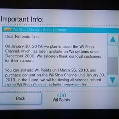 Sendoff Into The Wii Shop