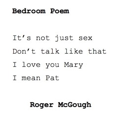 23 Bedroom Poem by Roger McGough