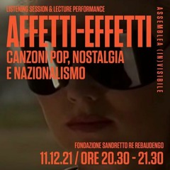 Affetti-Effetti (w/ Adna Čamdžić) @ Assemblea (In)visibile