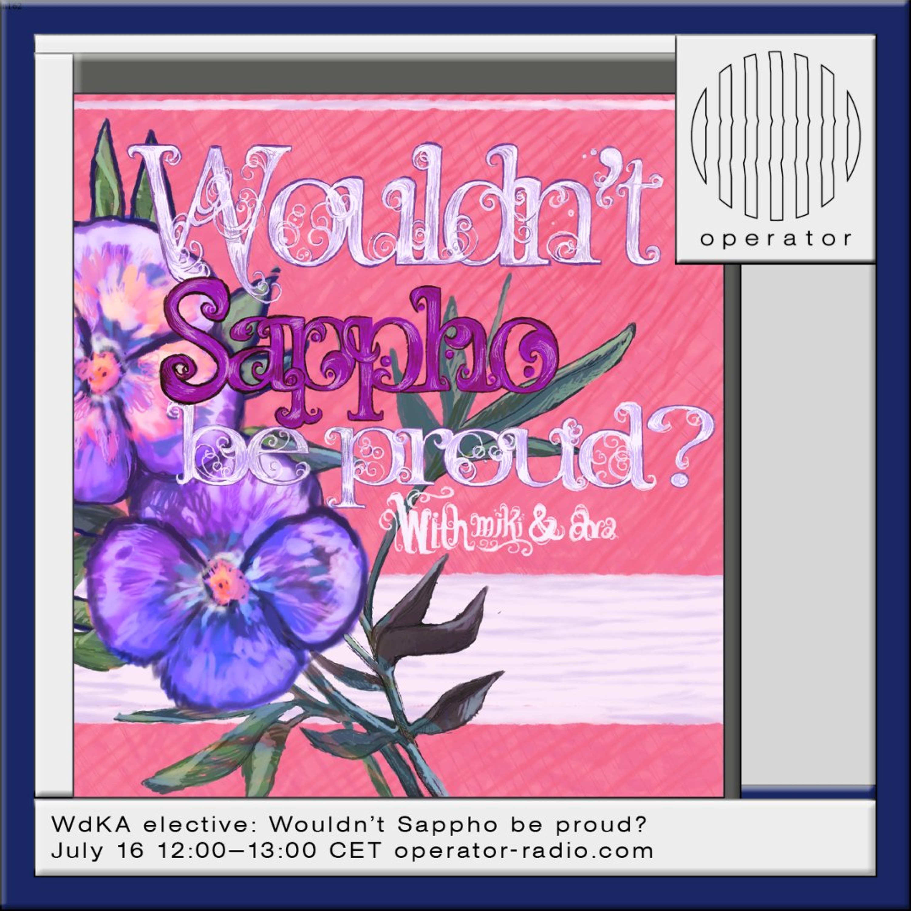 WdKA elective: Wouldn’t Sappho be proud? - 16th July 2026 episode artwork