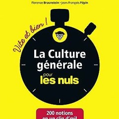 ⬇️ TÉLÉCHARGER EPUB La culture générale pour les Nuls Vite et Bien (French Edition) Free