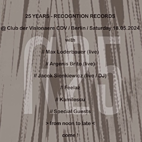 Jacek Sienkiewicz @ CDV Berlin  "25 years Recognition" - 18.05.24
