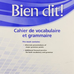 View EPUB 📄 Bien Dit!: Vocabulary and Grammar Workbook Student Edition Level 2 (Fren