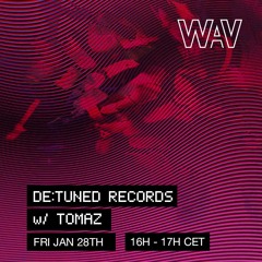 De:tuned w/ Tomaz at We Are Various | 28-01-22