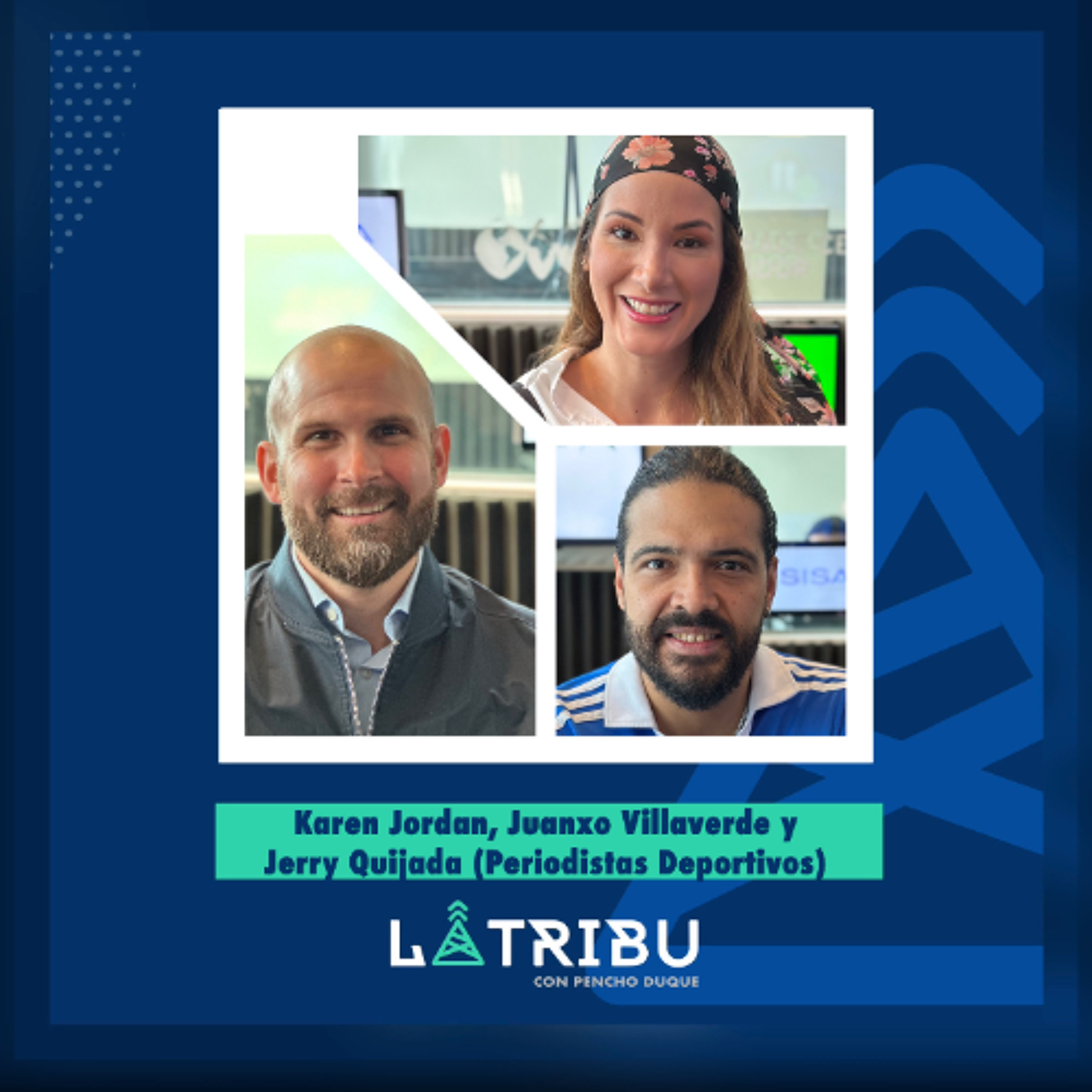 Karen Jordan, Juanxo Villaverde y Jerry Quijada (Periodistas Deportivos)