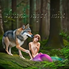 glouni super mix - a wolf and a mermaid singing together in the woods
