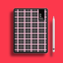 23 24 Pocket Planner: 2-Year Monthly Mini Calendar Book for 2023-2024 (Pink Plaid). Download Gr