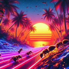 Synthwave Ants Groovin in the Jungle