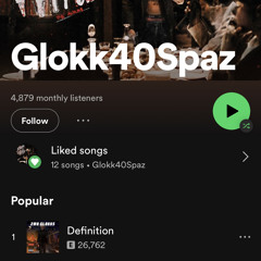 Glokk40Spaz - Cant feel