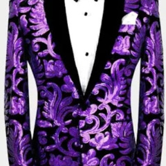 purple suit