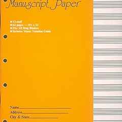 [Free] EBOOK 📖 Standard Manuscript Paper ( Yellow Cover) by  Hal Leonard Corp. [EPUB