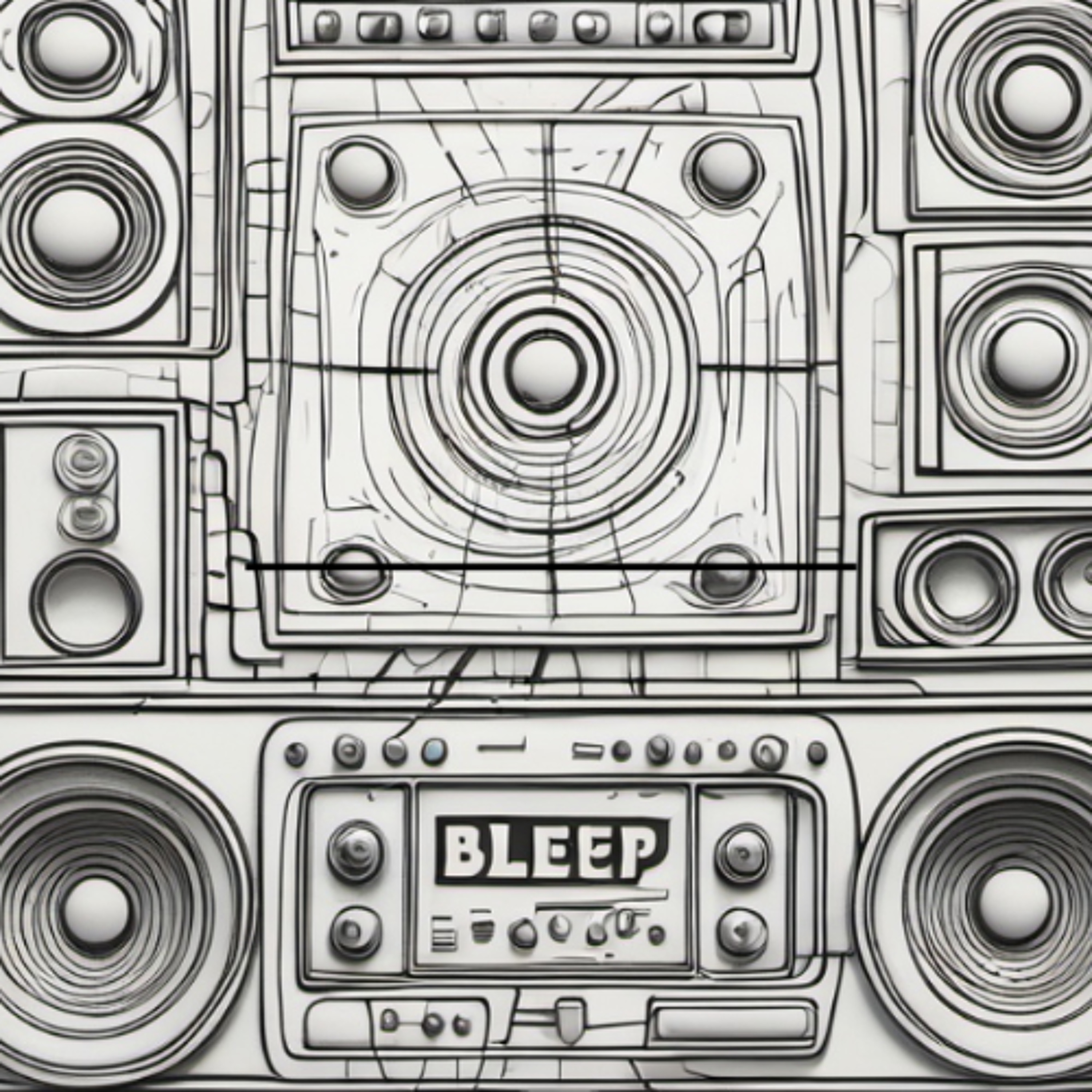 Bleep Radio #673 w/ cos(mos), Sleeveless Leafton, blockletter and Trevor Wilkes episode artwork