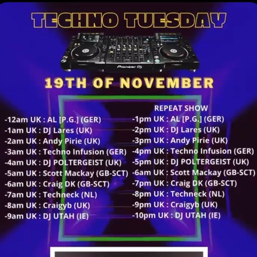 TECHNECK-NRG RADIO (TECHNO TUESDAY) 19/11/24