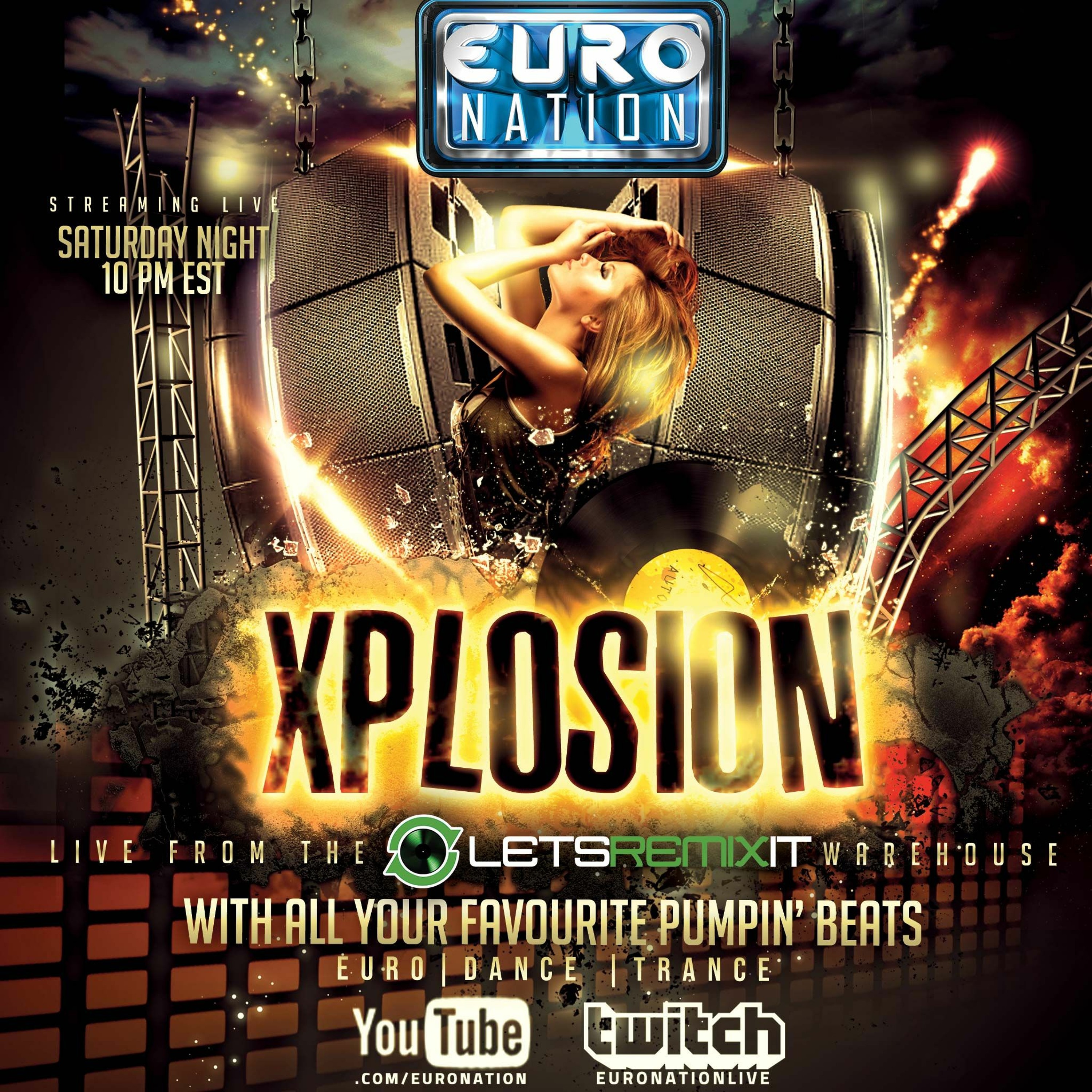 Euro Nation XPLOSION - LIVE TO AIR FROM THE WAREHOUSE episode artwork