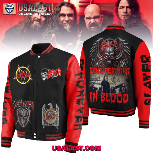 Slayer Band Still Reigning In Blood Varsity Jacket