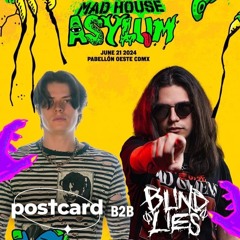 Blind Lies B2B Postcard Mad House Asylum