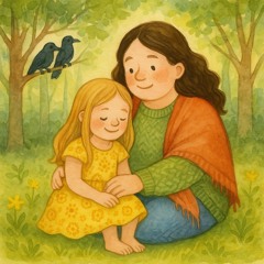 The girl and the crow