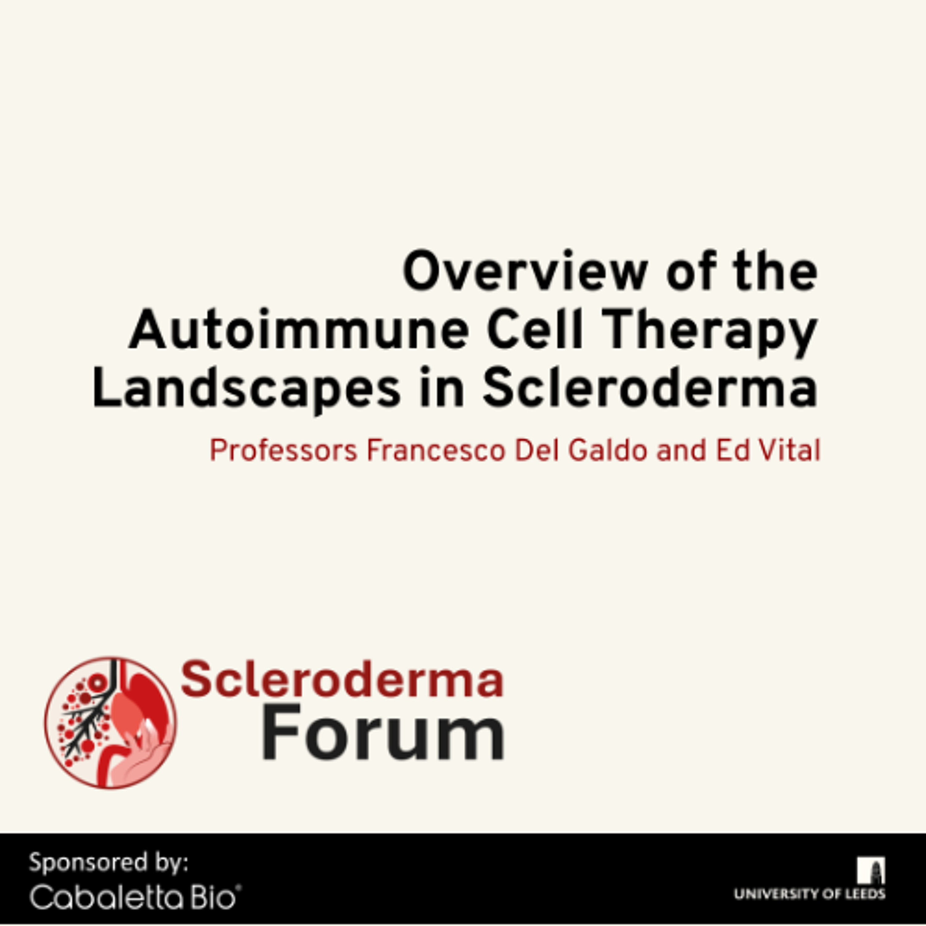 Overview of the Autoimmune Cell Therapy Landscape in Scleroderma episode artwork
