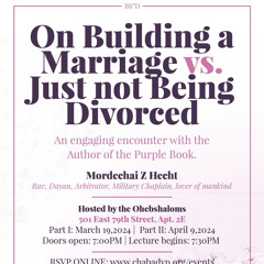 Building our marriage v not just being divorced : part 3: Hecht