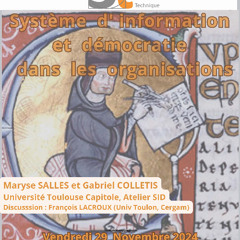 Maryse SALLES & Gabriel COLLETIS : Système d'information et démocratie dans les organisations