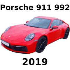 Porsche 911 992 2019 sports car horn long outside