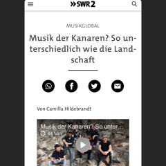 SWR 2: Musik der Kanaren, so unterschiedlich wie die Landschaft -  April 2022