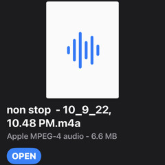 lost track (non stop) unfinished and unmastered