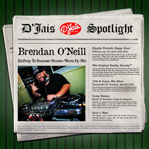 D'Jais SPOTLIGHT: Brendan O'Neill | Halfway To Summer - Sinners Warm Up Mix