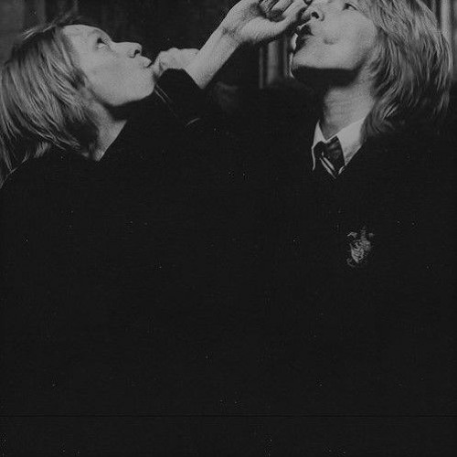 the weasley twins invite you to a party at their dorm
