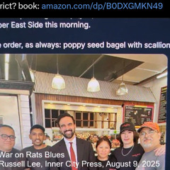 Eric Adams War on Rats Blues by Matthew Russell Lee, Inner City Press, August 9, 2025