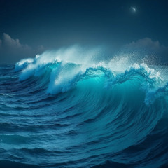 Ocean Waves by Night (1 hour ocean waves)