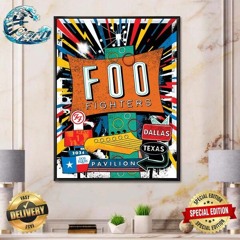 Foo Fighters Tonight Poster For Dos Equis Pavilion In Dallas Texas On May 1 2024