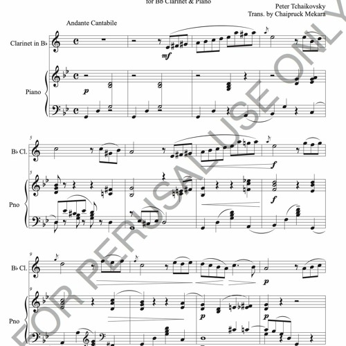 Barcarolle - Tchaikovsky- Clarinet&Piano