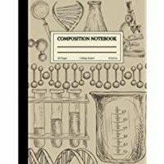 <Download> Composition Notebook College Ruled: Genetic Vintage Science Microscope Illustration | Cut