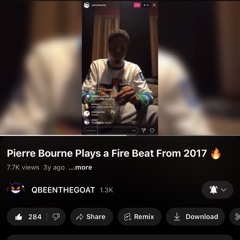 Pierre Bourne Plays a Fire Beat From 2017 (IG Live Beat)