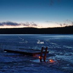 Crackling Ice, hydrophone in ice hole, Lake Rattsjön, SE,  H2a, 2013/01/01 22:14:50