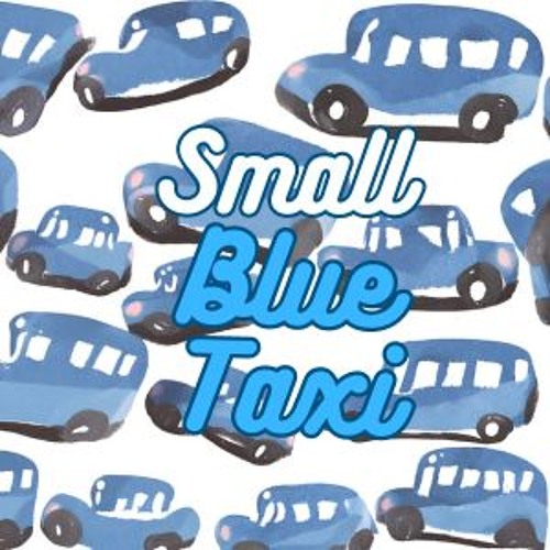 small blue taxi