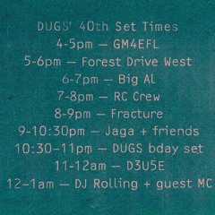 DUGS 40th - DJ ROLLING + MC DET