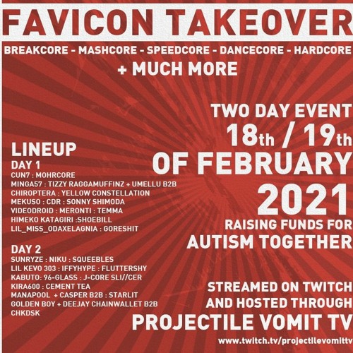 Favicon Records Takeover Stream & Pre-release Fundraiser on Projectile Vomit TV