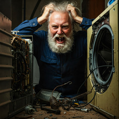 Vaskemaskina redigert med AI for støyfjerning