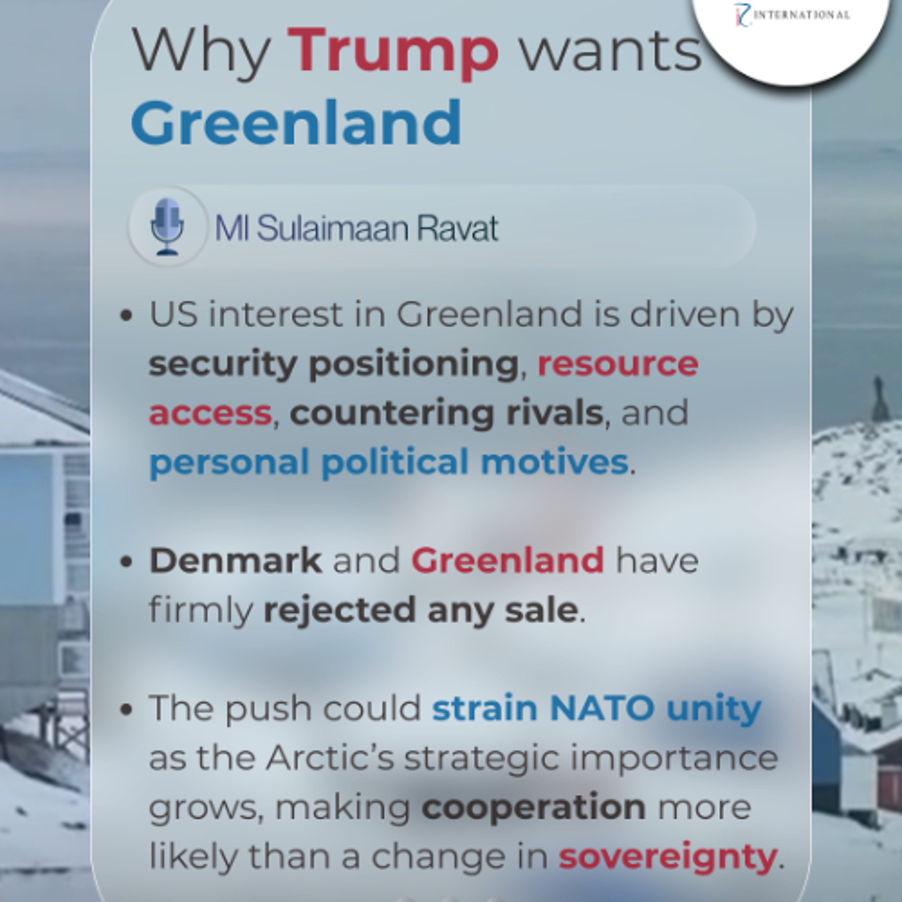 Why Trump Wants Greenland: Ml S Ravat