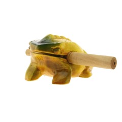 Guiro Sound Frog 8 cm - Drevená žaba -  lakovaná