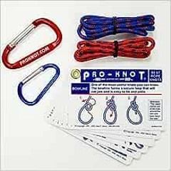 ( 2oLU ) Knot Tying Kit | Pro-Knot Best Rope Knot Cards, two practice cords and a carabiner by John