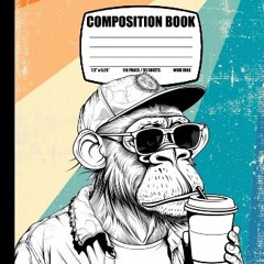 Ebook PDF  ✨ Retro Monkey Vibes: A Hipster Wide Rule Composition Notebook: 110 Pages (55 Sheets) F