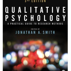 Download Book [PDF] Qualitative Psychology: A Practical Guide to Research Method