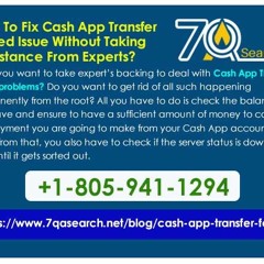 How To Fix Cash App Transfer Failed Issue Without Taking Assistance From Experts