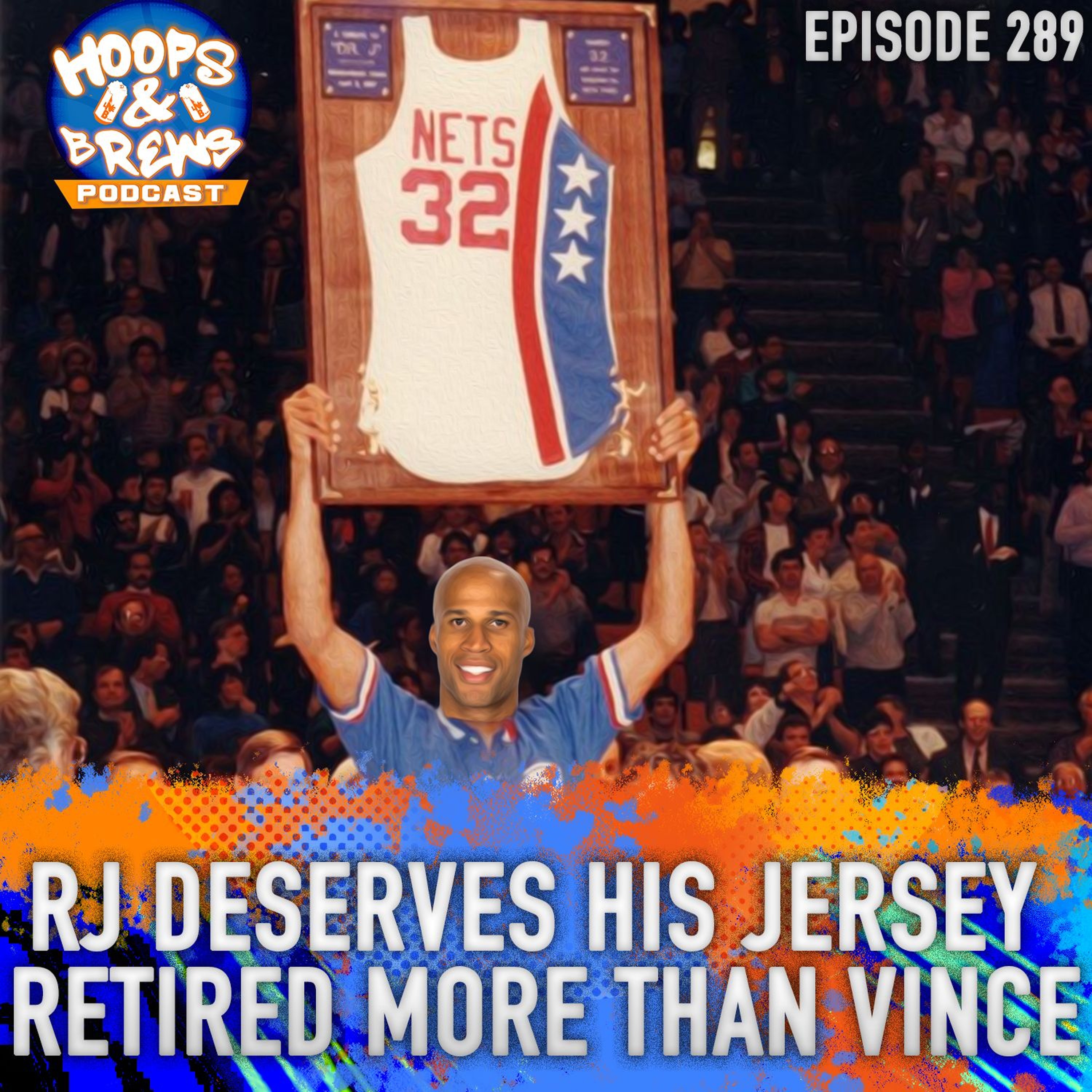 Hoops & Brews Ep 289: "RJ Deserves His Jersey Retired More Than Vince" 5.16.24 episode artwork