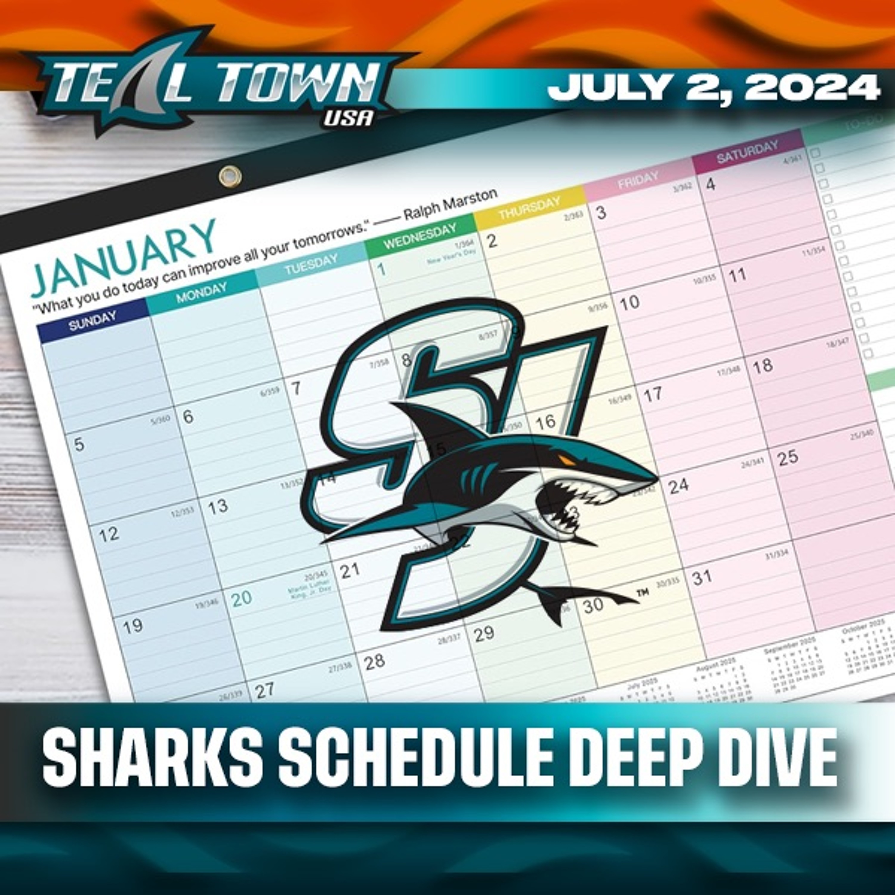 2024 - 25 San Jose Sharks Schedule Deep Dive - 7/2/2024 - Teal Town USA