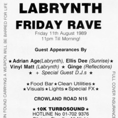 LABRYNTH @ CROWLAND RD N15 OLDSKOOL-ACID HOUSE