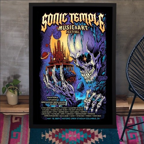 Stream Sonic Temple Festival 2024 Columbus OH Poster by Hoolatee